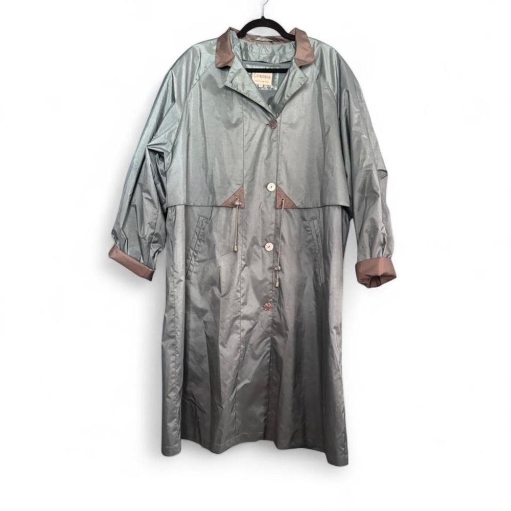 Cambridge Trench Coat Women's Plus Size 20 Blue Brown Gingham Zip Out Lining